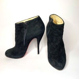 Louboutin Black Suede Ankle Boots (10)